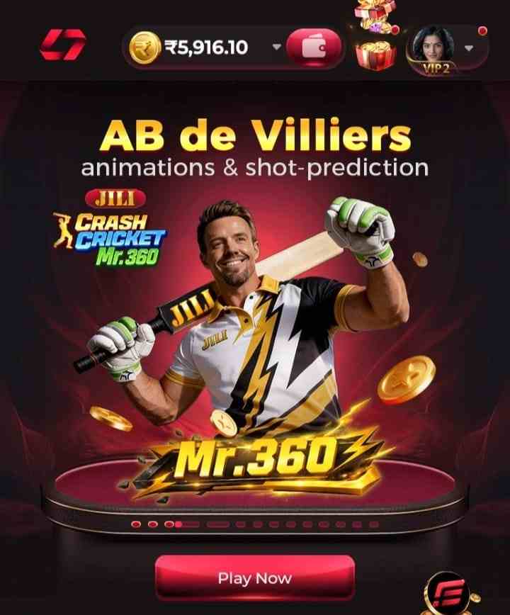 IN7 Game Mr. 360 AB de Villiers cricket game banner
